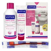 VITIS HEALTHY GUMS НАБІР: ополіскувач 500 мл, зубна паста 100 мл + щітка VITIS GINGIVAL у подарунок