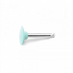 Головка полірувальна силіконова, тарілка, зелена, абразивність груба