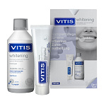 VITIS WHITENING НАБІР: ополіскувач 500 мл, зубна паста 100 мл