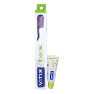 Щітка зубна середня VITIS ORTHODONTIC REGULAR + VITIS ORTHODONTIC зубна паста 15 мл