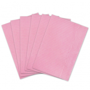 Серветки для пацієнтів: 3 шари, рожеві