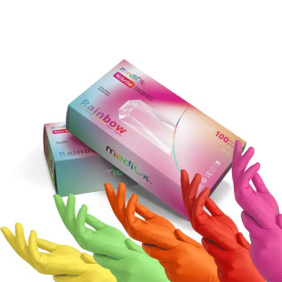 Рукавички нітрилові MEDIOK RAINBOW, без пудри, 100 шт.