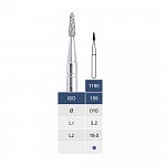 Бор алмазний 1190, конус (кінець полум'я), 1.0 мм, середній