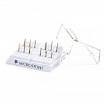 Бори алмазні, набір ортопедичний: 11 шт. середн., 1 шт. червон. + блок (10.809.9039)