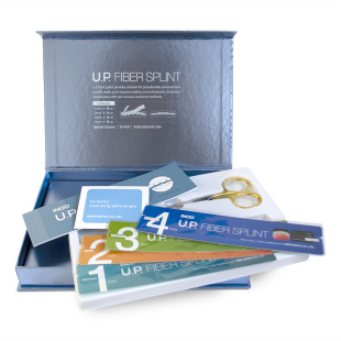 U.P. FIBER SPLINT, набір: 4 стрічки (1, 2, 3, 4 мм) по 20 см, ножиці, аксесуари