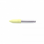 Головка полірувальна силіконова, торпеда, жовта, абразивність середня