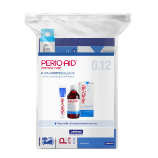 PERIO-AID INTENSIVE CARE ополіскувач 500 мл та гель-паста 75 мл, щітка VITIS SURGICAL, комплект