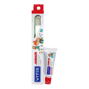 Щітка зубна м'яка VITIS JUNIOR + VITIS JUNIOR паста-гель для дітей 15 мл
