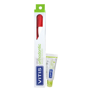 Щітка зубна середня VITIS ORTHODONTIC REGULAR + VITIS ORTHODONTIC зубна паста 15 мл