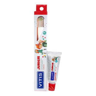 Щітка зубна м'яка VITIS JUNIOR + VITIS JUNIOR паста-гель для дітей 15 мл
